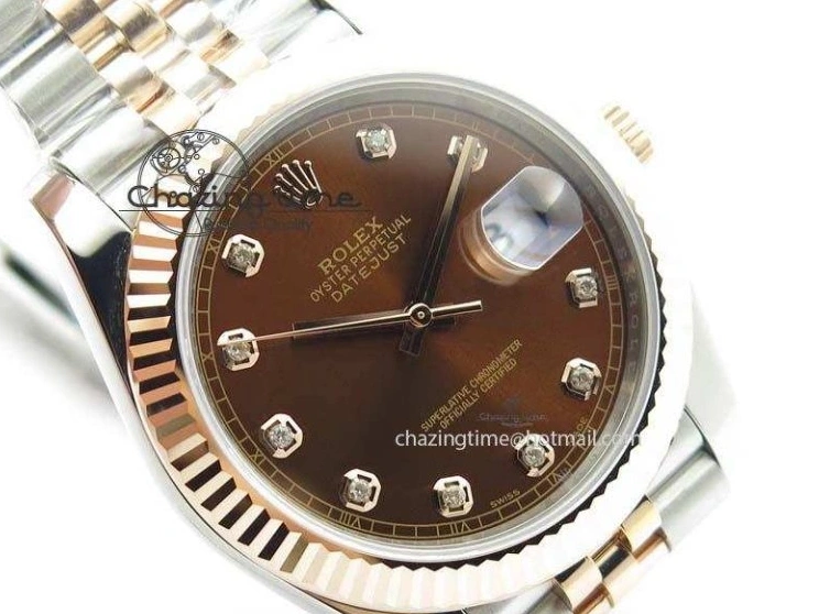 DateJust Dial Jubilee On Bracelet Best RG Fluted Noob 1:1 41mm Wrapped A3235 Brown Edition 126303 Diam Bezel 1231